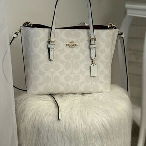 Coach Ivory Signature Tote Bag